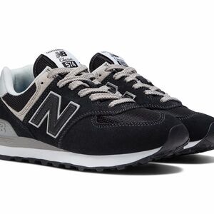 New Balance gray and black Classic 574 sneakers